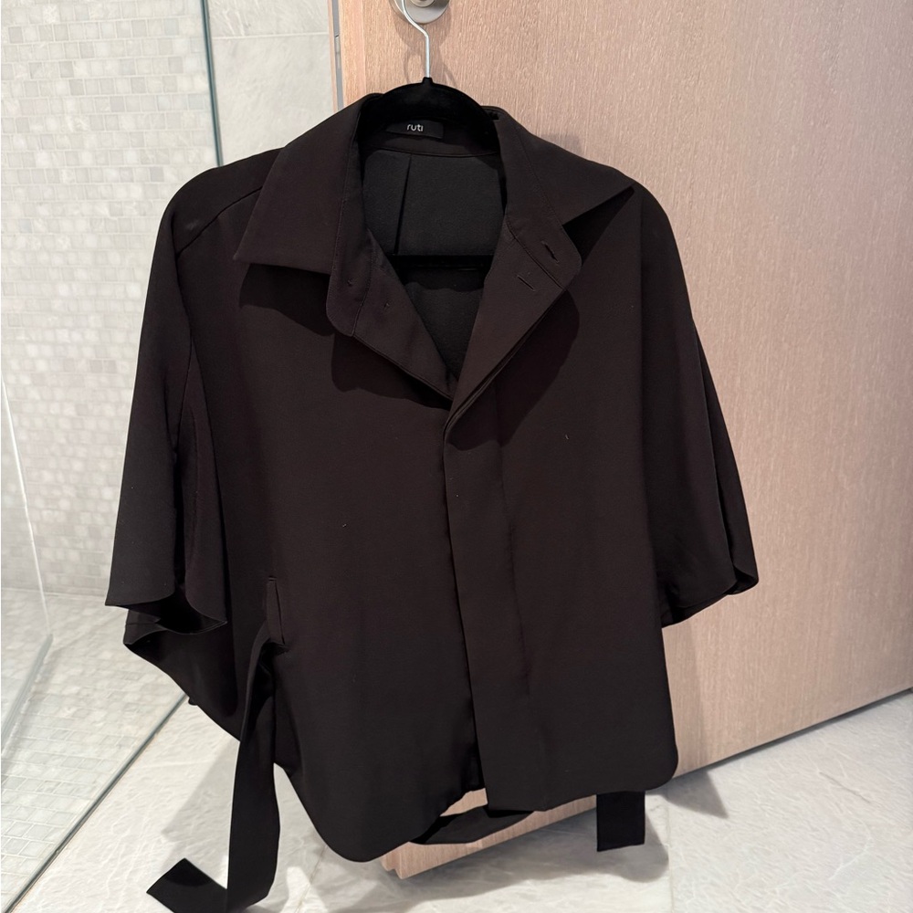 Ruti Black Wrap Blouse